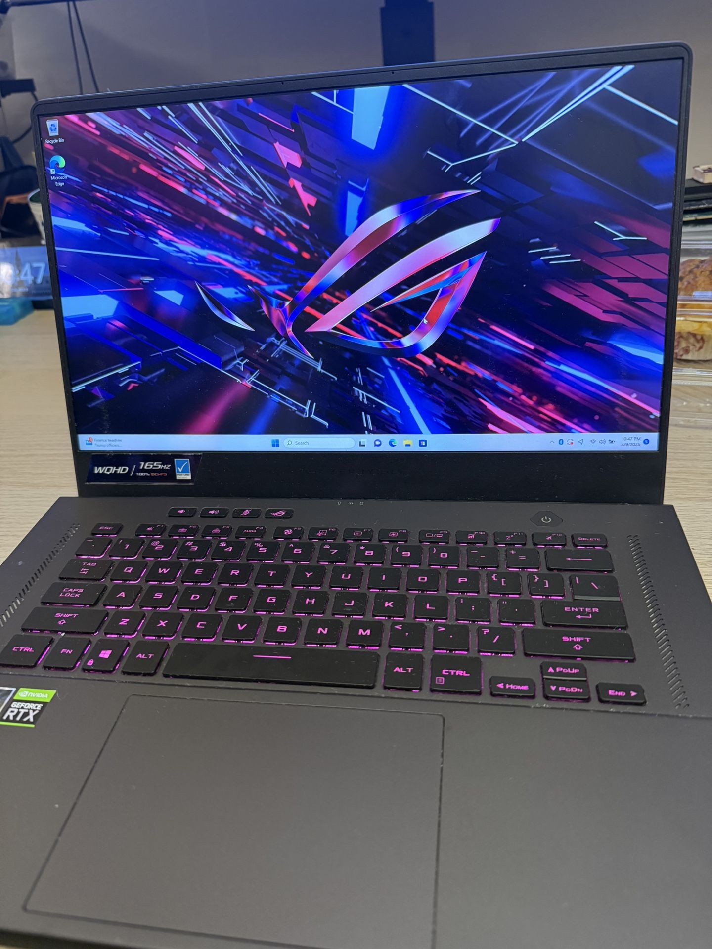 Asus Gaming laptop pc 2k 165hz 5900x 16gb ram rtx3080 1tb ssd