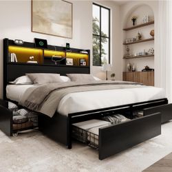 King Platform Bed Frame