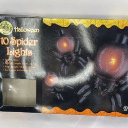 Halloween Spider Lights 10 Orange Black Planet Home Decor