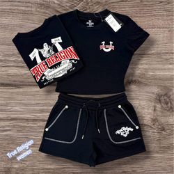 Ladies Tru Religion Short Set