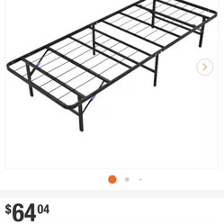Gray Bed frame And Twin Mattress