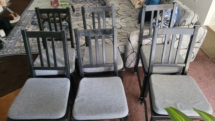 Black dining room chairs 6x $99