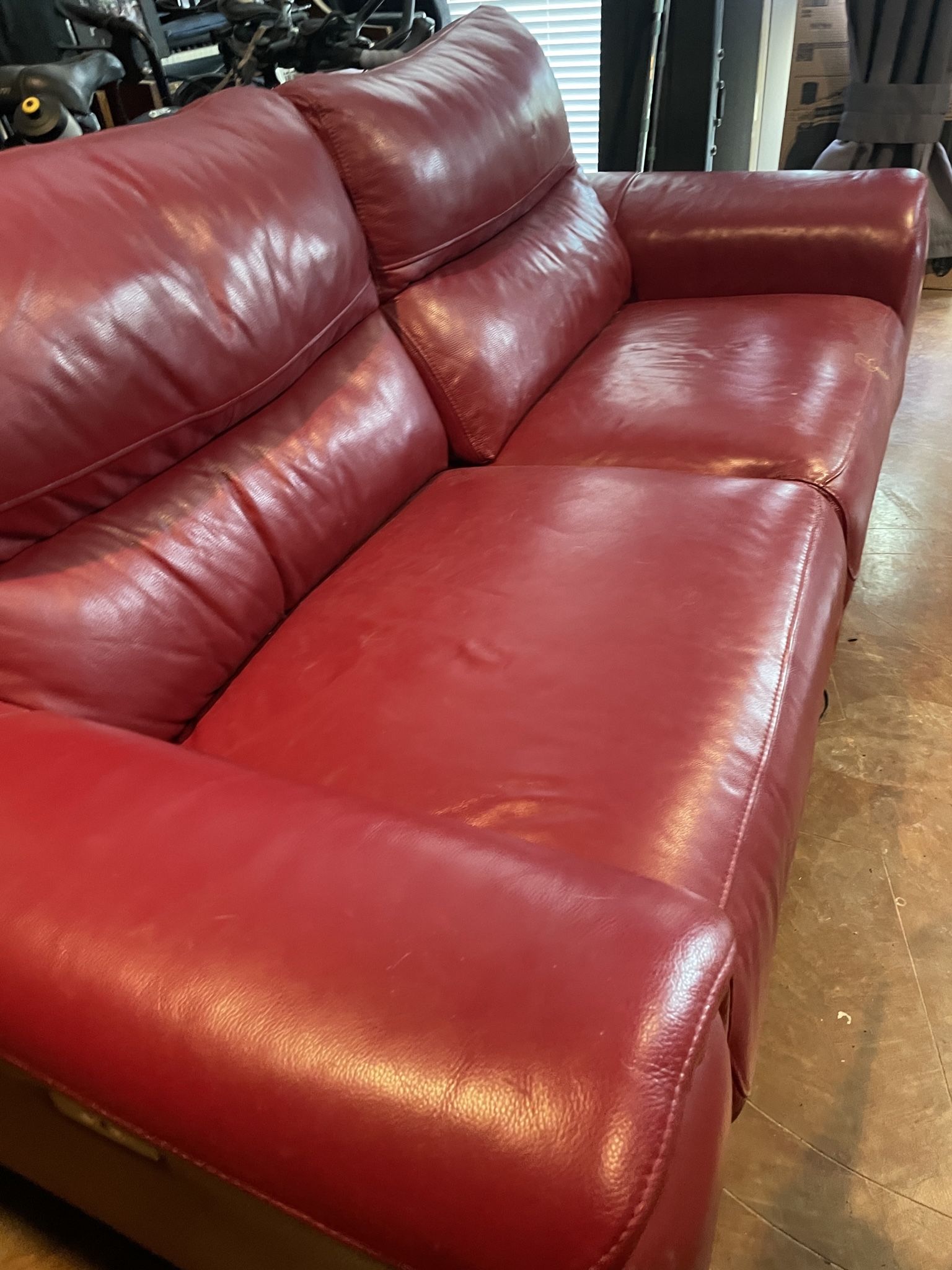 Red Electric Couch, Loveseat and Chair
