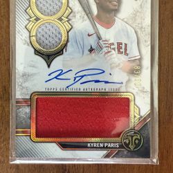 2024 Topps Triple Threads Rookie Auto Relics #83/99 Kyren Paris Angles Baseball Card Autograph #RAR-KP Auto RC