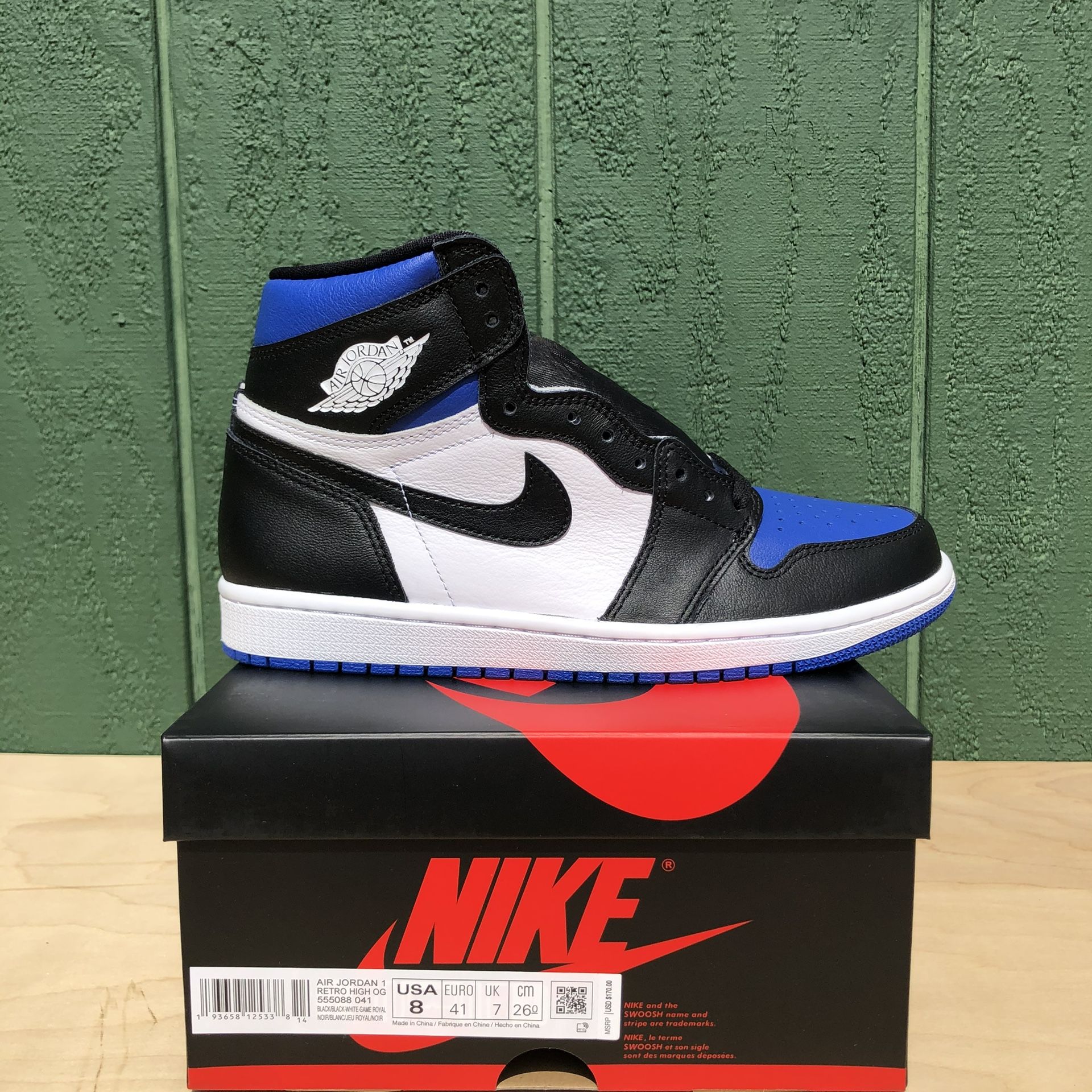 Nike Air Jordan 1 High “Royal Toe” Multiple Sizes Brand New 100% Authentic