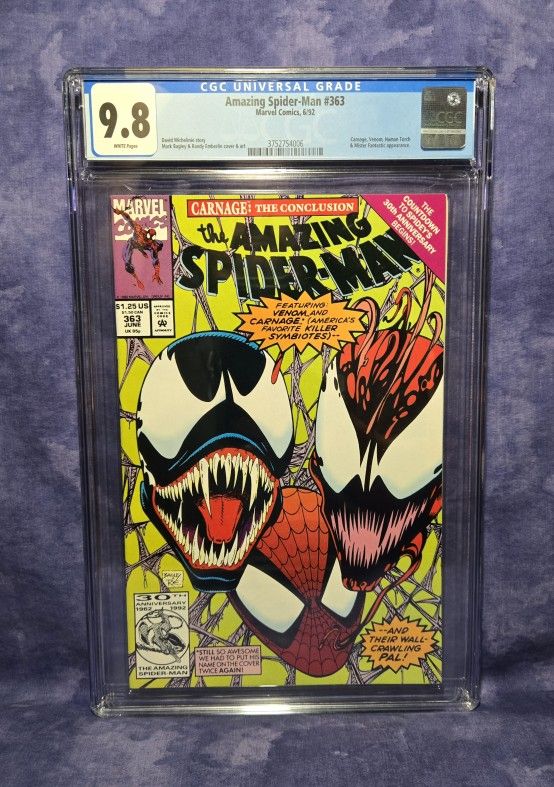 Amazing Spider-Man #363, 1992 • CGC 9.8 • 3rd App Of Carnage
