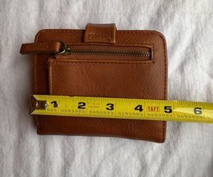 Brown Bifold Wallet with Zipper Pocket