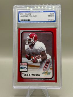 Score 2001 Koren Robinson Rookie Card #309 Seattle Seahawks NFL PGS 9