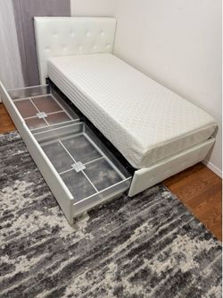 White color,tween bed.