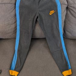 Nike Sportswear Polar Fleece Jogger Pants Black Blue Yellow Women's Size Small