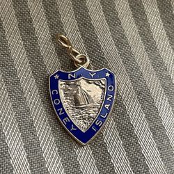 Coney Island, New York Sailboat Charm vintage 1950s era 