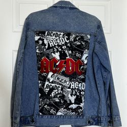 AC/DC Graphic Denim Jacket – Rock Style