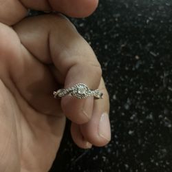 Diamond Promise Ring 1/15 ct tw Sterling Silver 