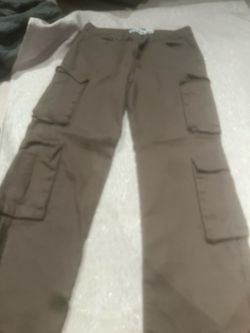 S.O.N.G. Brown Multi-Pocket Cargo Pants - Size 7/28    JP