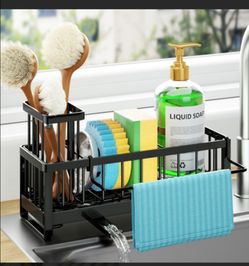 Sink caddy hapirm dishsoap holders with towel holder