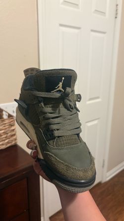 Air Jordan 4 Olive Green Suede Sneaker