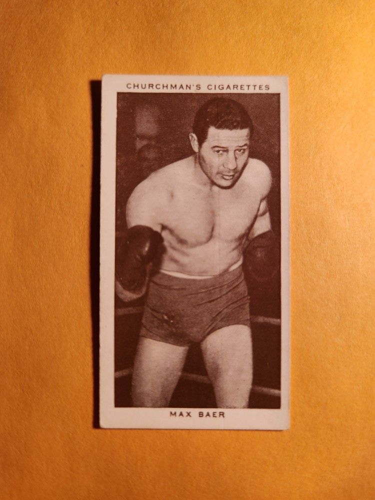 EX Authentic 1938 Churchman's Cigarettes Max Baer Boxing Tobacco Card #3 HOF