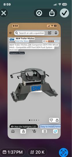 M&W  Fifth Wheel Hitch 20k