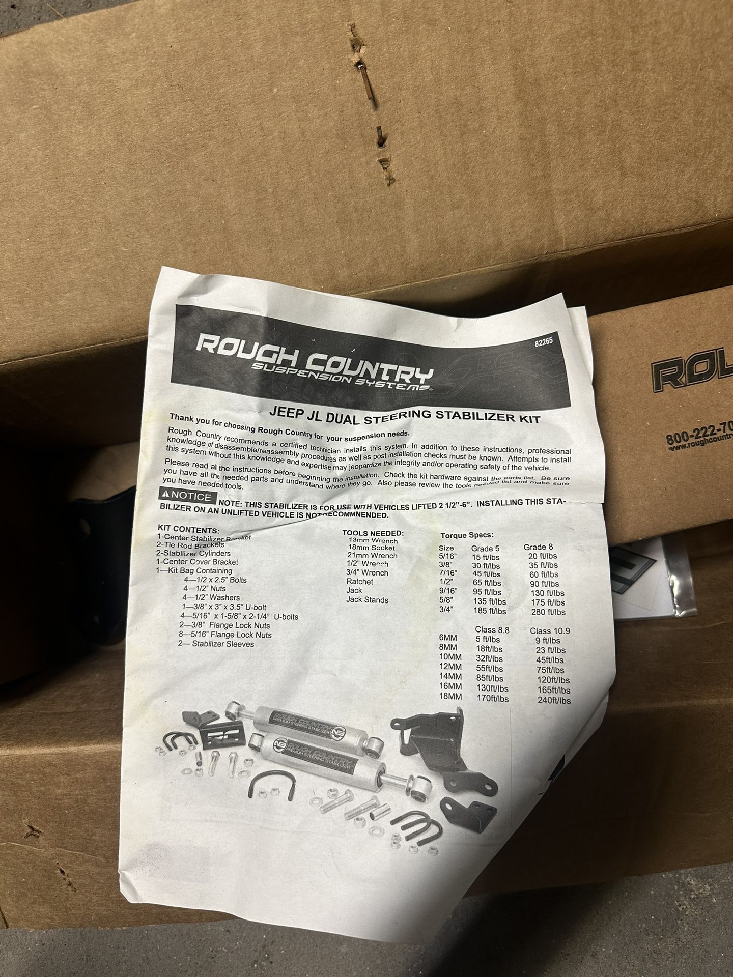 Jeep JL Dual steering stabilizer kit Rough Country
