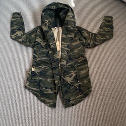 Light Hooded Camo Jacket M