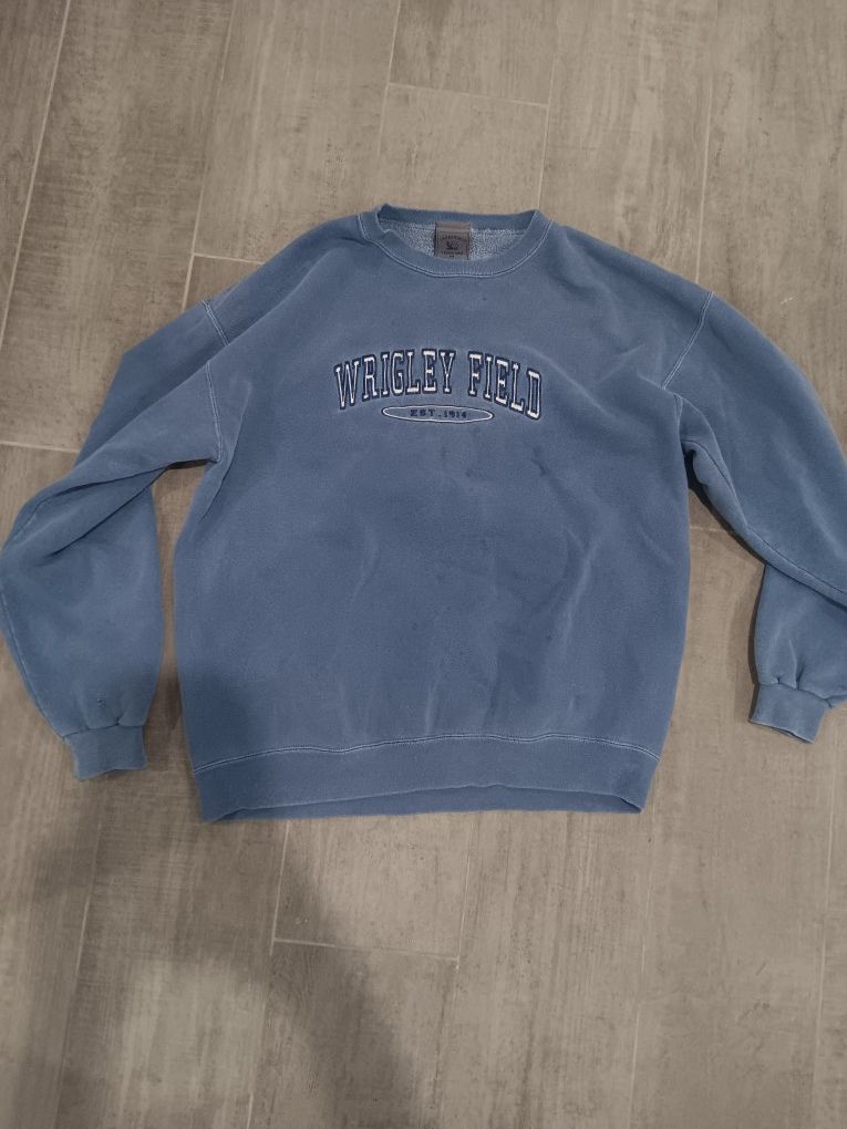 Blue crew neck