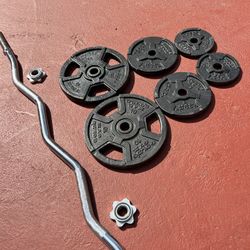 Curve Bar With 35.lbs 
