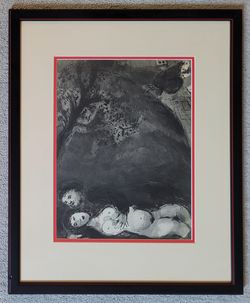 Marc Chagall vintage art heliogravure COA 1950