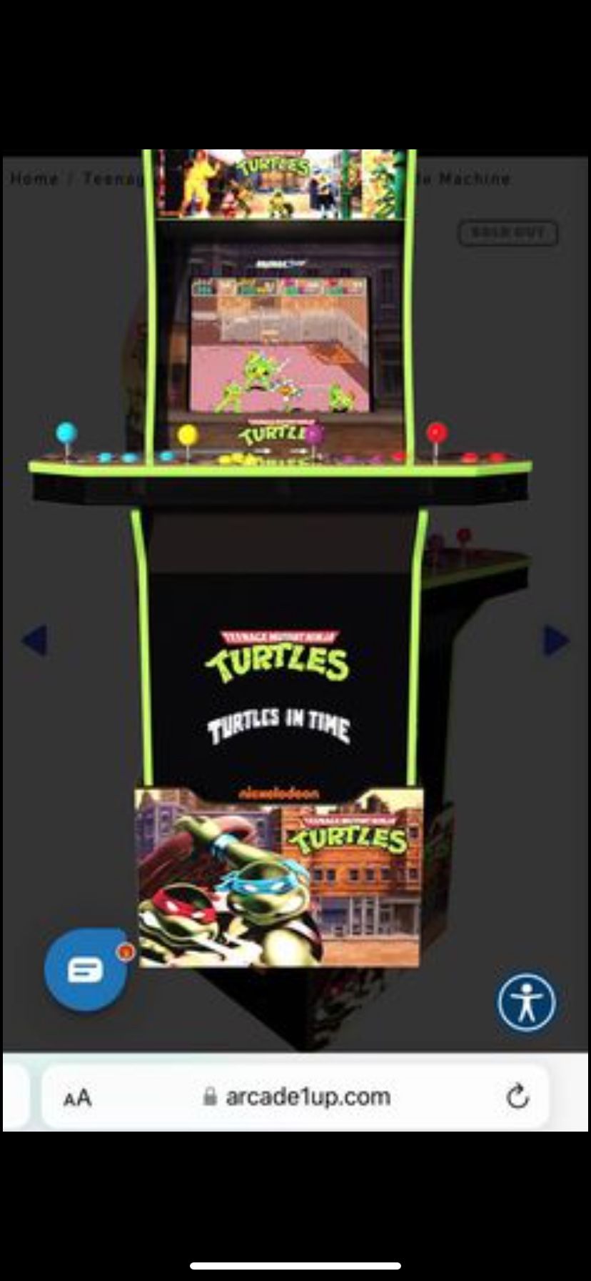 Ninja Turtle Arcade Video Game 