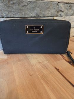 Kate Spade Black Nylon Zip-Around Wallet - New Without Tags