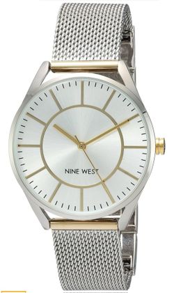 Nine West Womans NE 1922 Mesh Braclet Watch