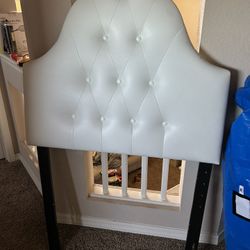 Twin White Girlie Pushpin Headboard 