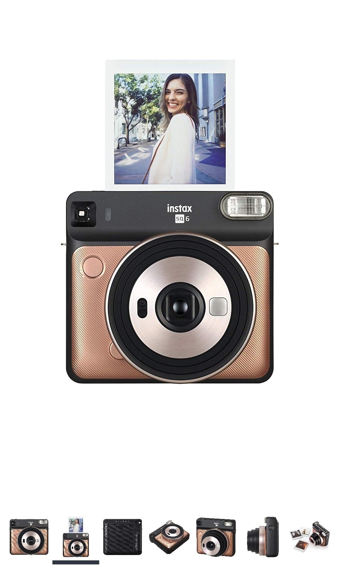 Fujifilm Instax Square SQ6 - Instant Film Camera - Blush Gold