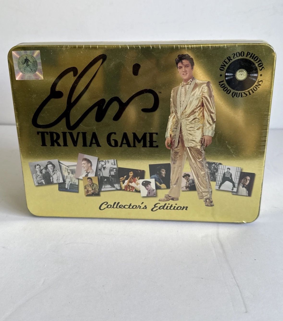 Elvis Presley Trivia Game Collectors Edition Gold Tin Box New Unused