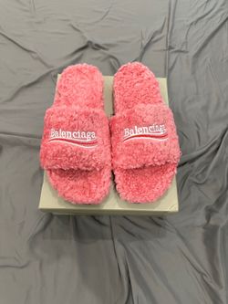 Pink fur slides