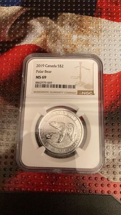 2019 1/2 oz RCM Polar Bear NGC MS69