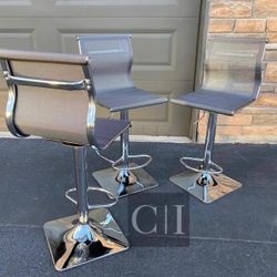 New 3 Gray Bar Stools 