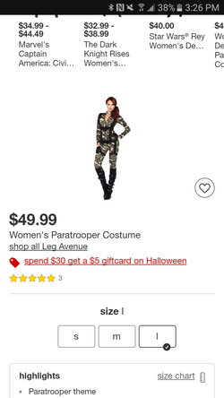 Womens Military costume size small