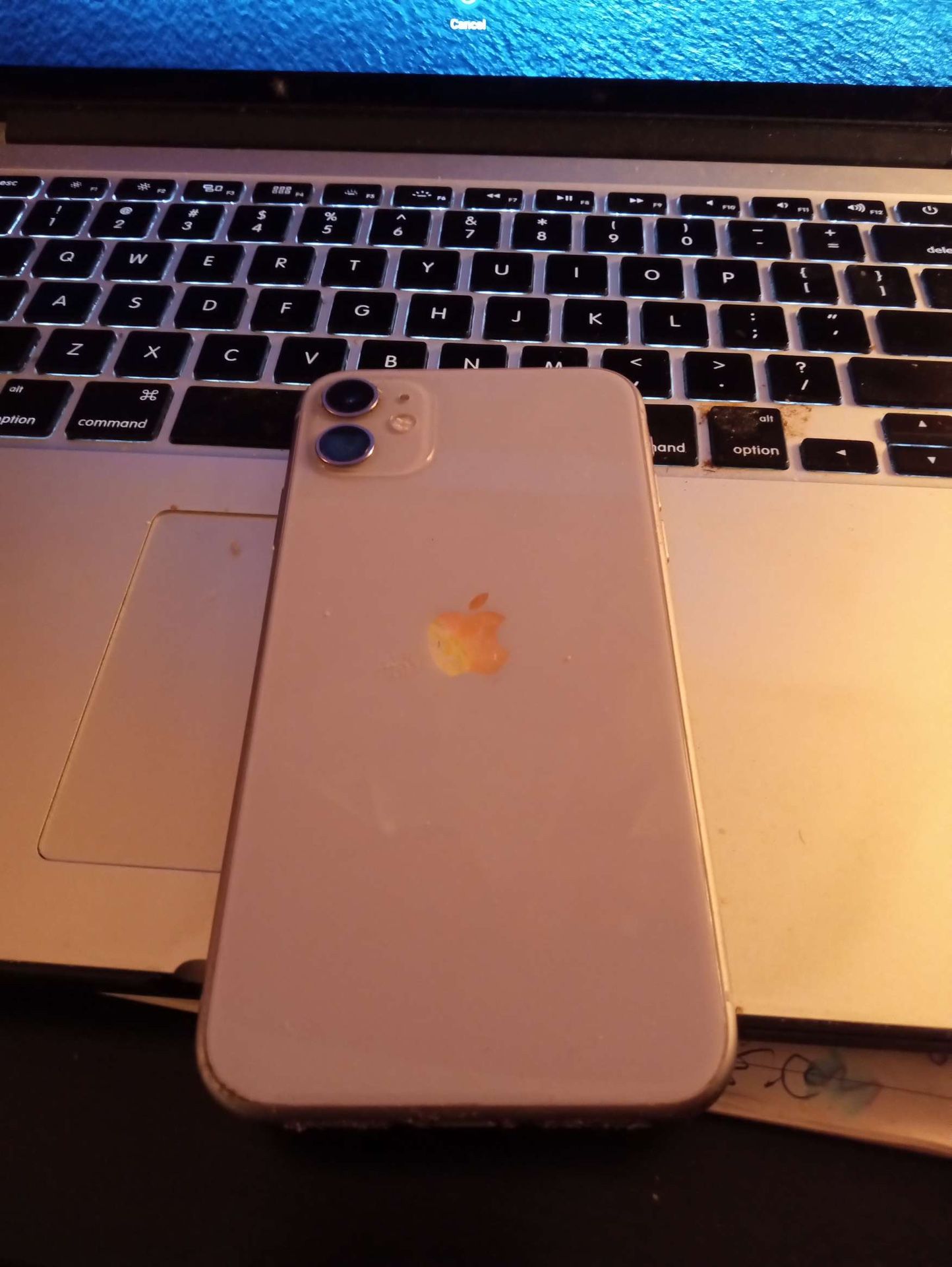 Sale , Sunday June 22 $69 !!!   Great Deal Purple iPhone 11 64 GB  With Case & Box  - Scratched Screen - Fully Functional 