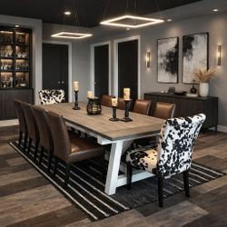 Custom Designed Farmhouse Dining Tables. 