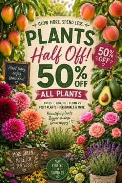 Quality plants 50% off