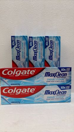 Colgate MaxClean with Whitening Smart Foam Toothpaste Bundle Set (EXP 04/2026)