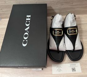 COACH  JORDIN LTHR SANDAL SIZE 6B