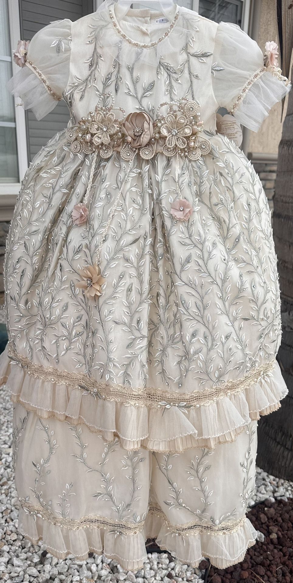 Baptism Dress/ Ropon De Bautizo Para Niña