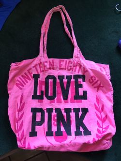 Victoria's secret pink tote bag