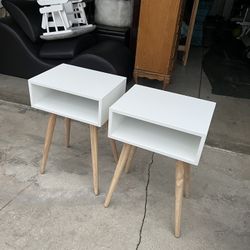 2 White Side Table