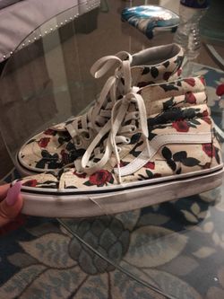 Floral vans skate hi