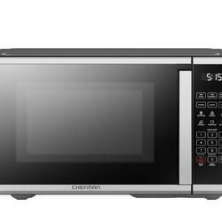 Chefman Countertop Microwave Oven 1.1 Cu. Ft. Digital Stainless Steel Microwave 1000 Watts with 6 Auto Menus, 10 Power Levels, Eco Mode, Memory, Mute 
