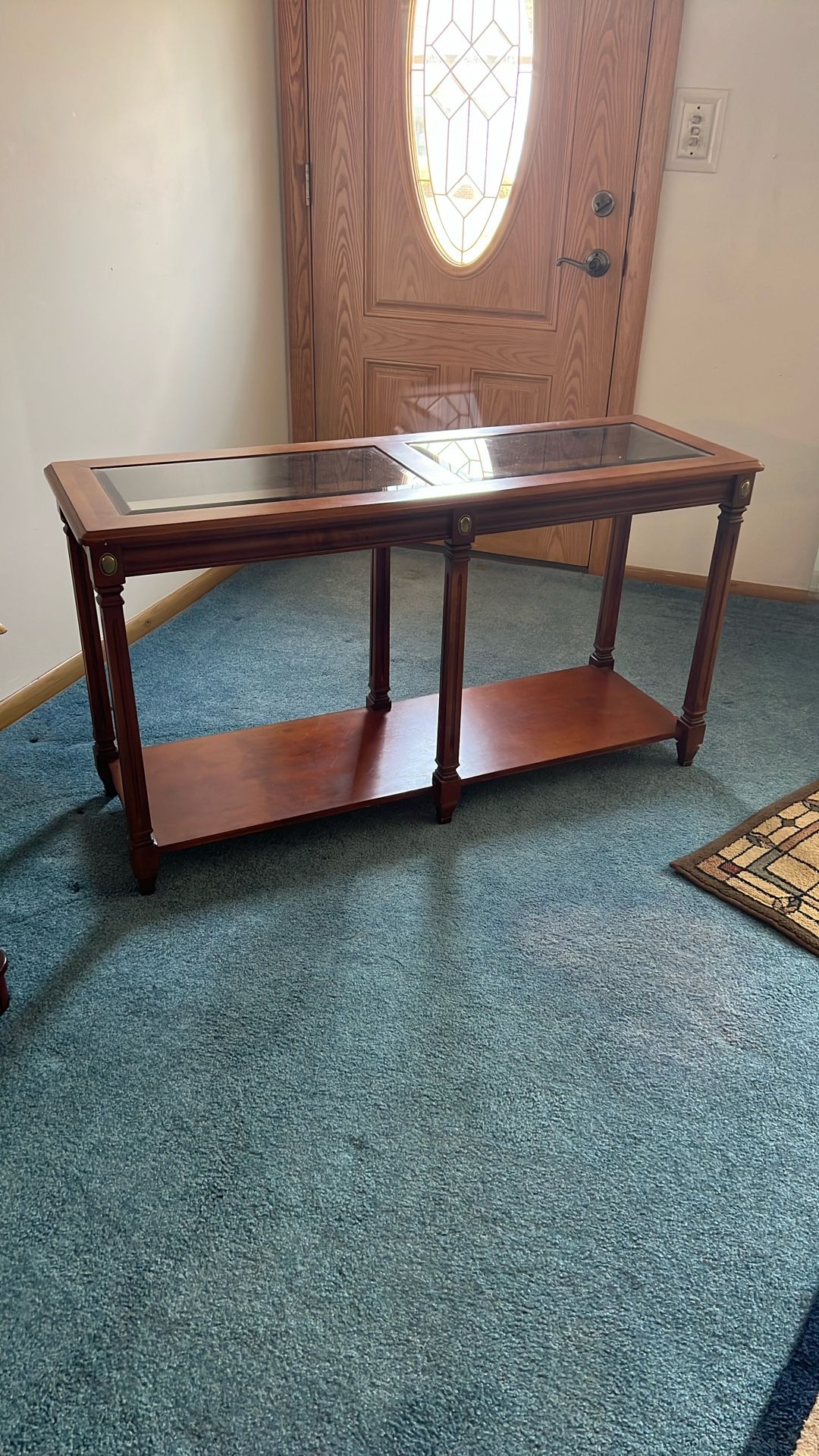 Sofa Table Wood And Glass
