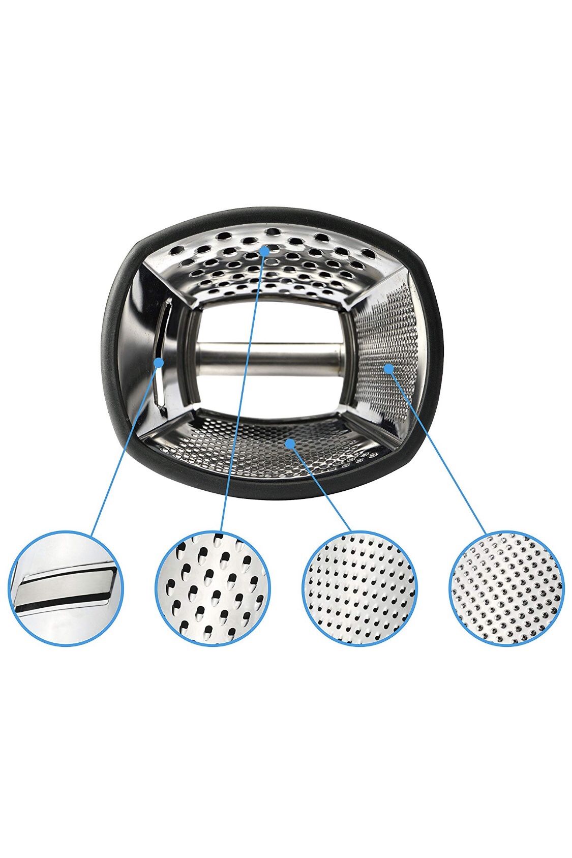 Box Grater, 4-Sided Stainless Steel Large 10-inch Grater for Parmesan Cheese, Ginger, Vegetables