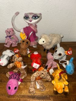 Variety Of Vintage Small Plushies